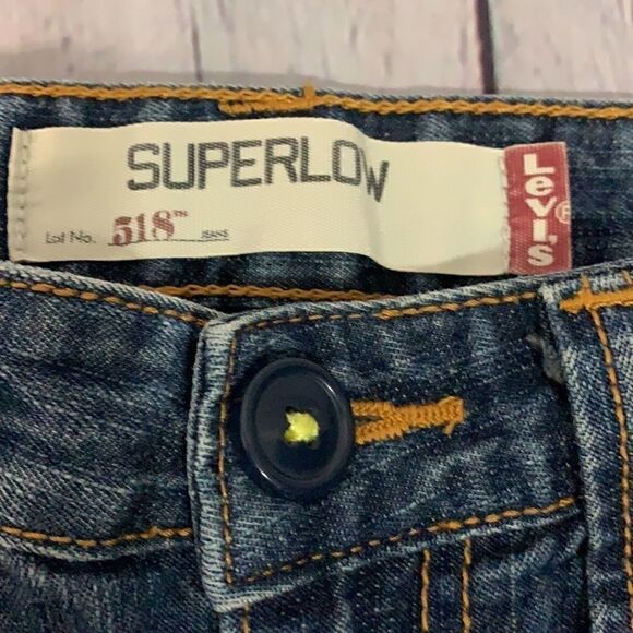 Levi’s 518 Superlow Denim Mini Skirt - Size 5 - Picture 6 of 7
